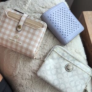 3 Wallets (Coach, Fossil. Nanette Lepore)